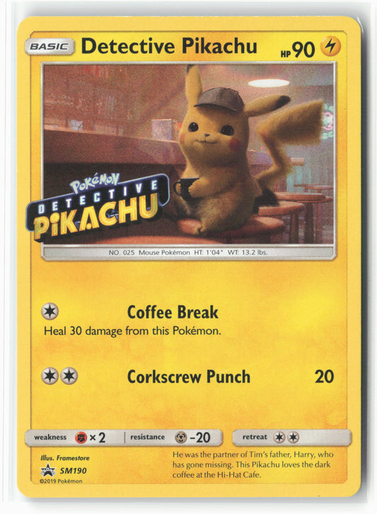 SM Promos #SM190 Detective Pikachu Holo - Stamped - 16144