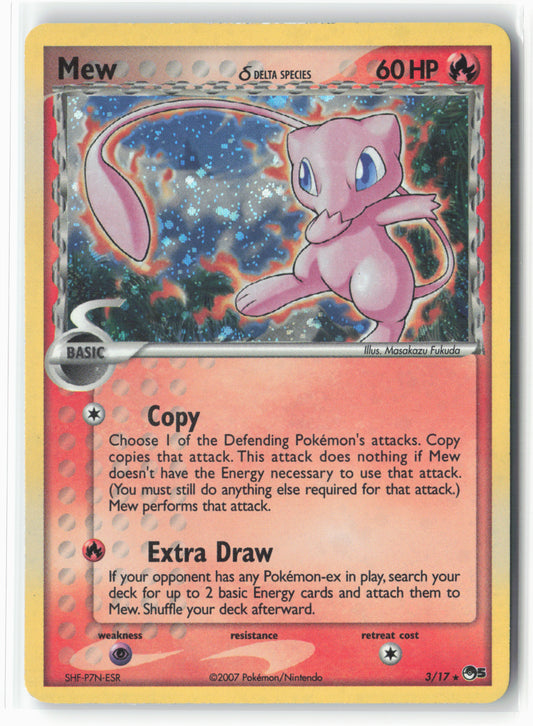 POP Series 5 #003/017 Mew (Delta Species) Holo - Swirl - 16155