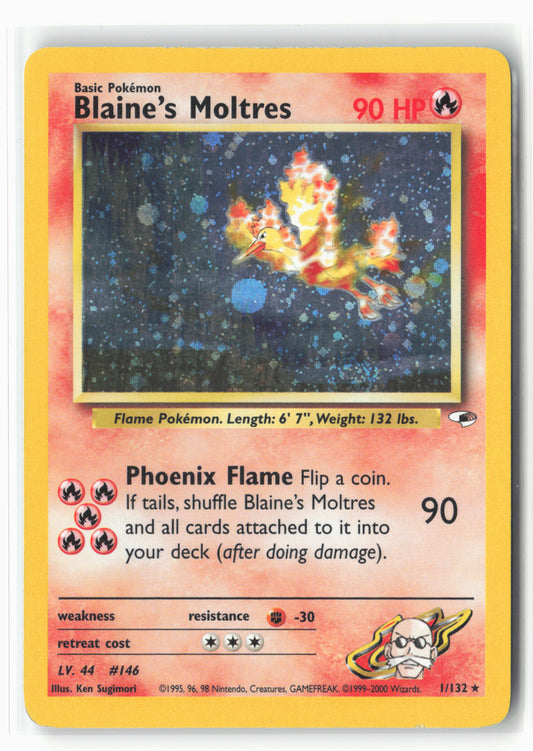 Gym Heroes #001/132 Blaine's Moltres Holo Error - 16175