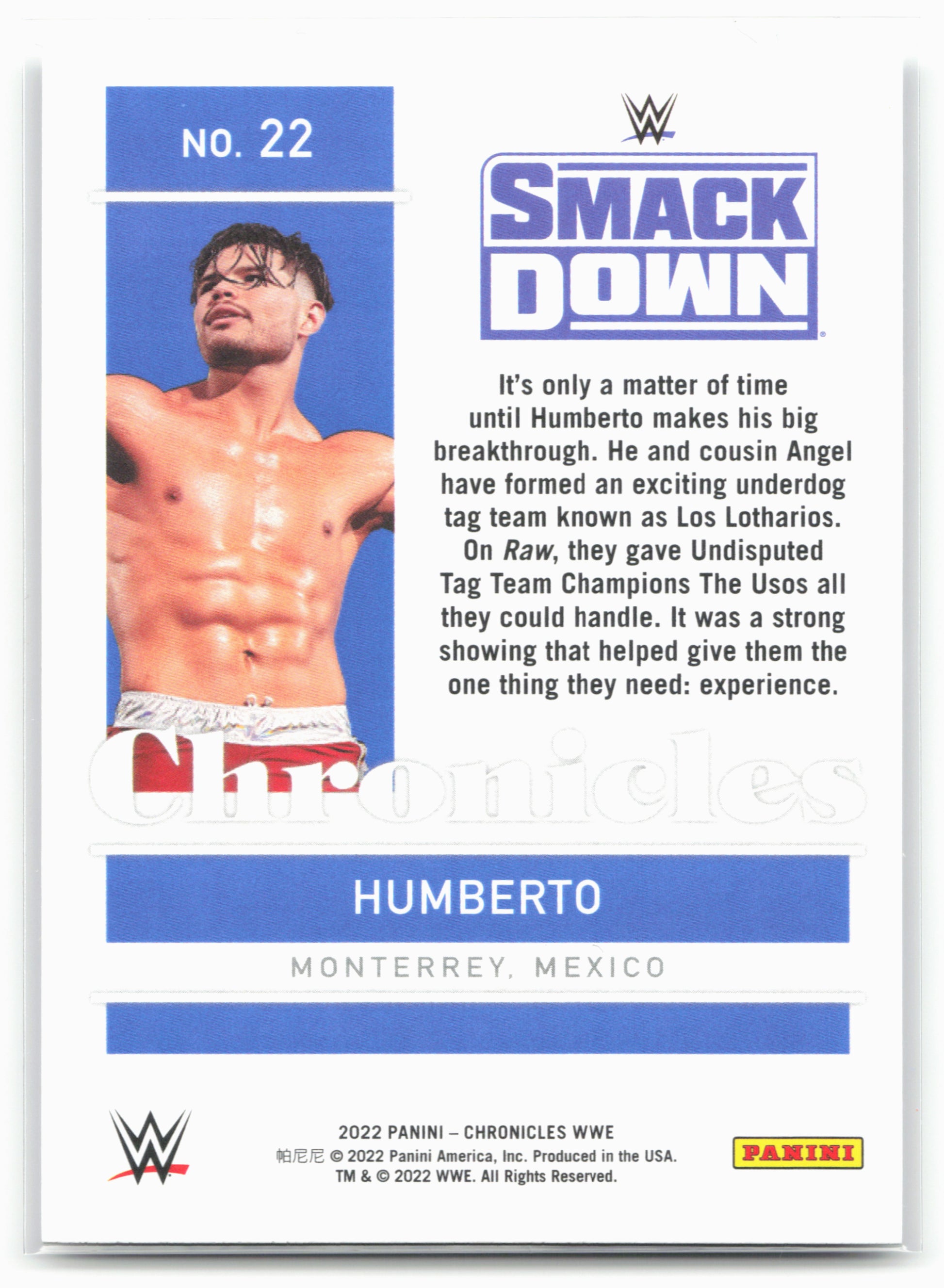 2022 Panini Chronicles WWE #22 Humberto