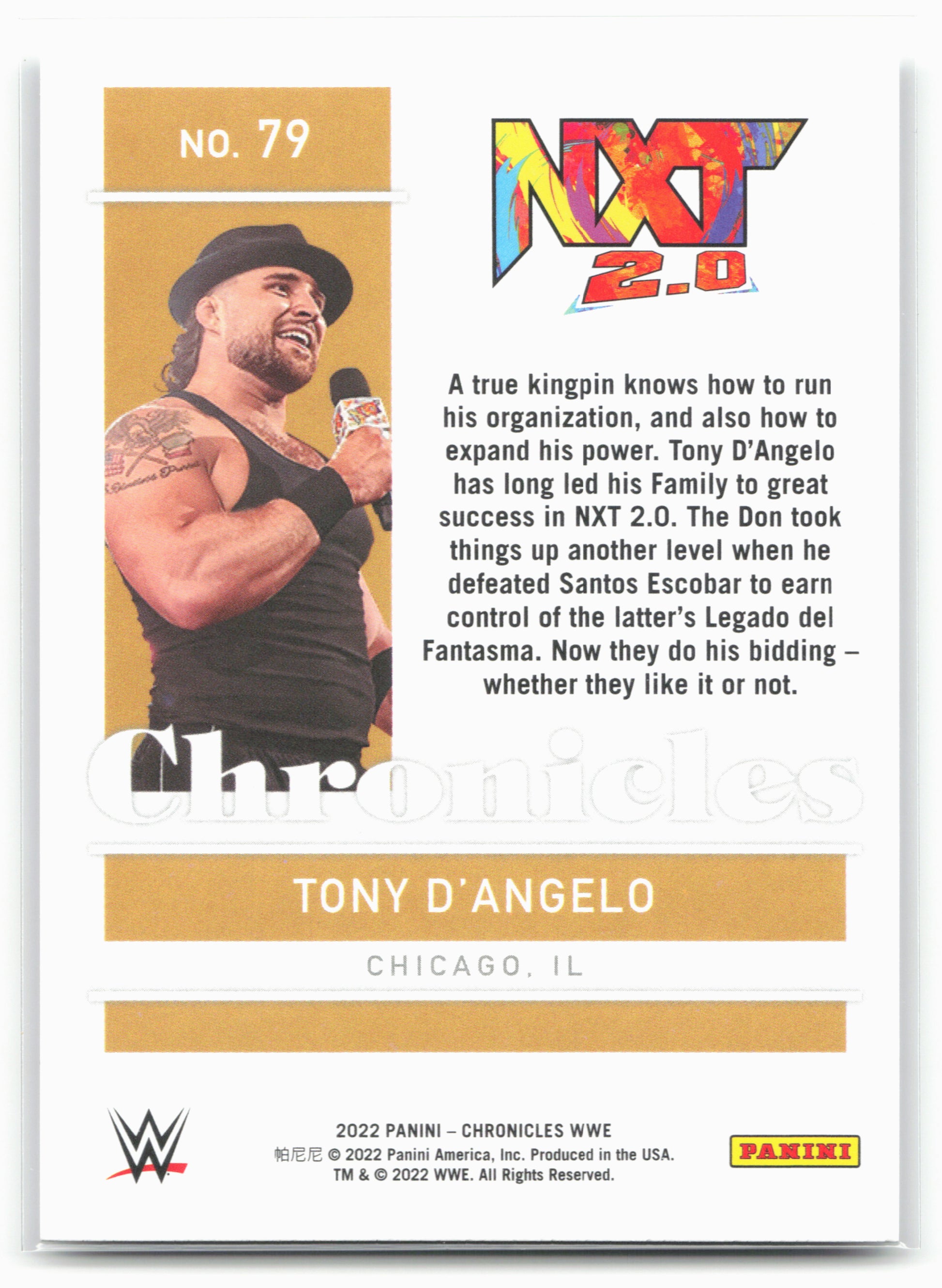 2022 Panini Chronicles WWE #79 Tony D'Angelo