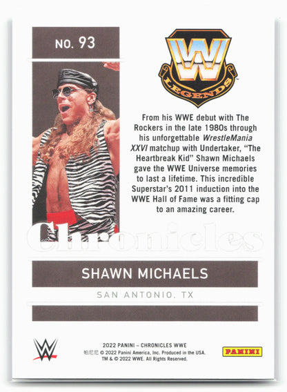 2022 Panini Chronicles WWE #93 Shawn Michaels