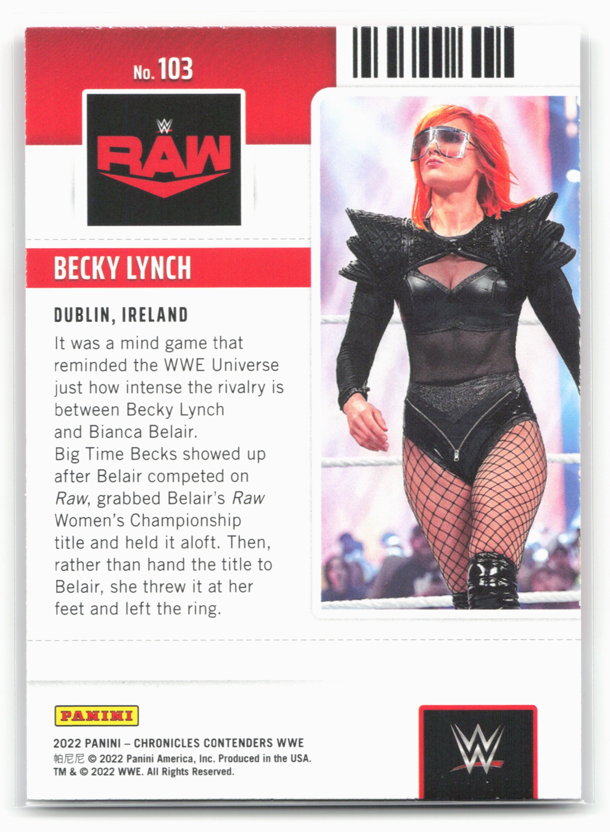 2022 Panini Chronicles WWE #103 Becky Lynch Bronze