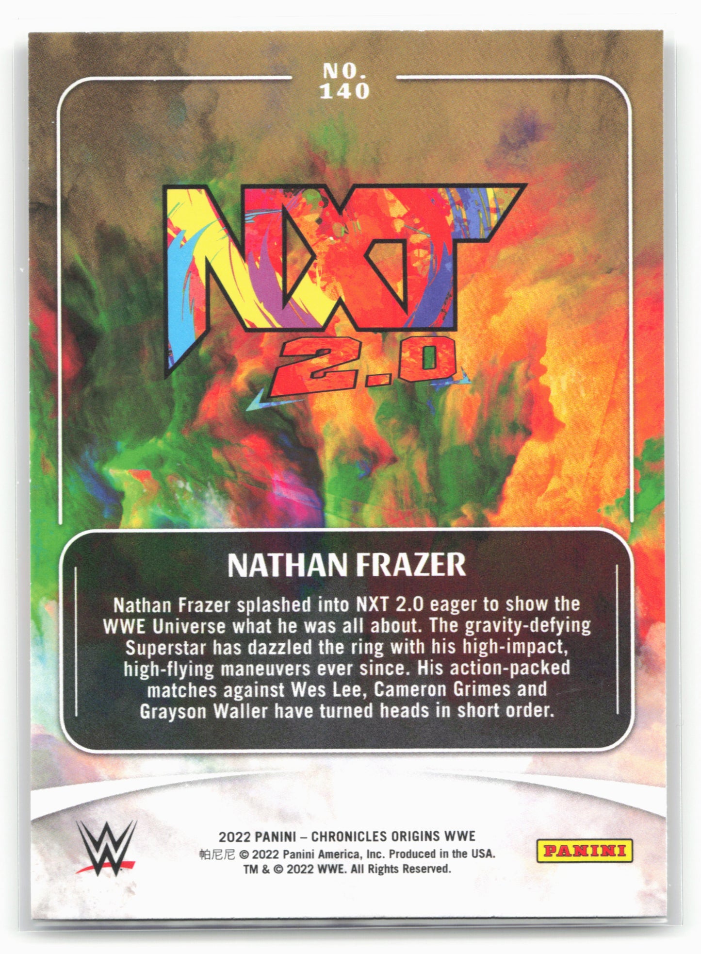 2022 Panini Chronicles WWE #140 Nathan Frazer