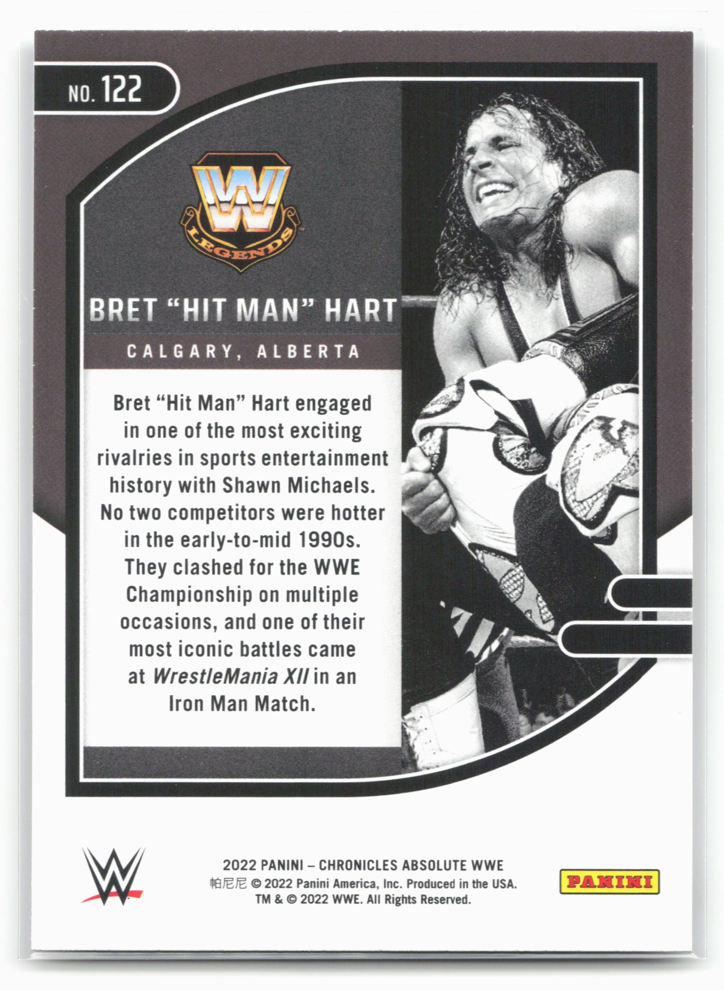 2022 Panini Chronicles WWE #122 Bret "Hit Man" Hart