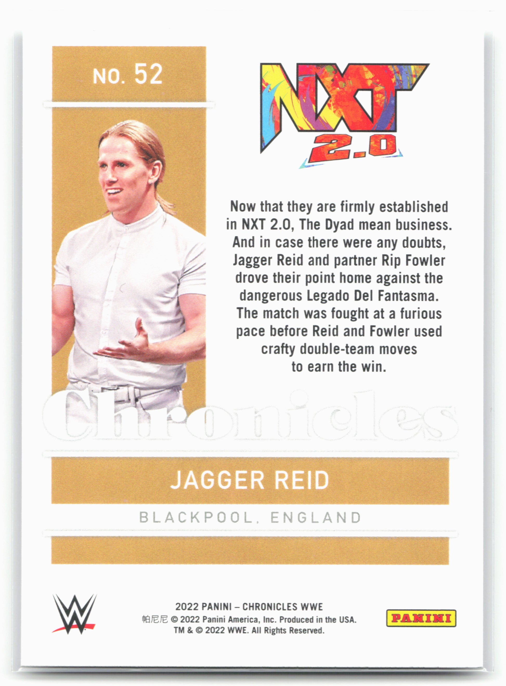 2022 Panini Chronicles WWE #52 Jagger Reid