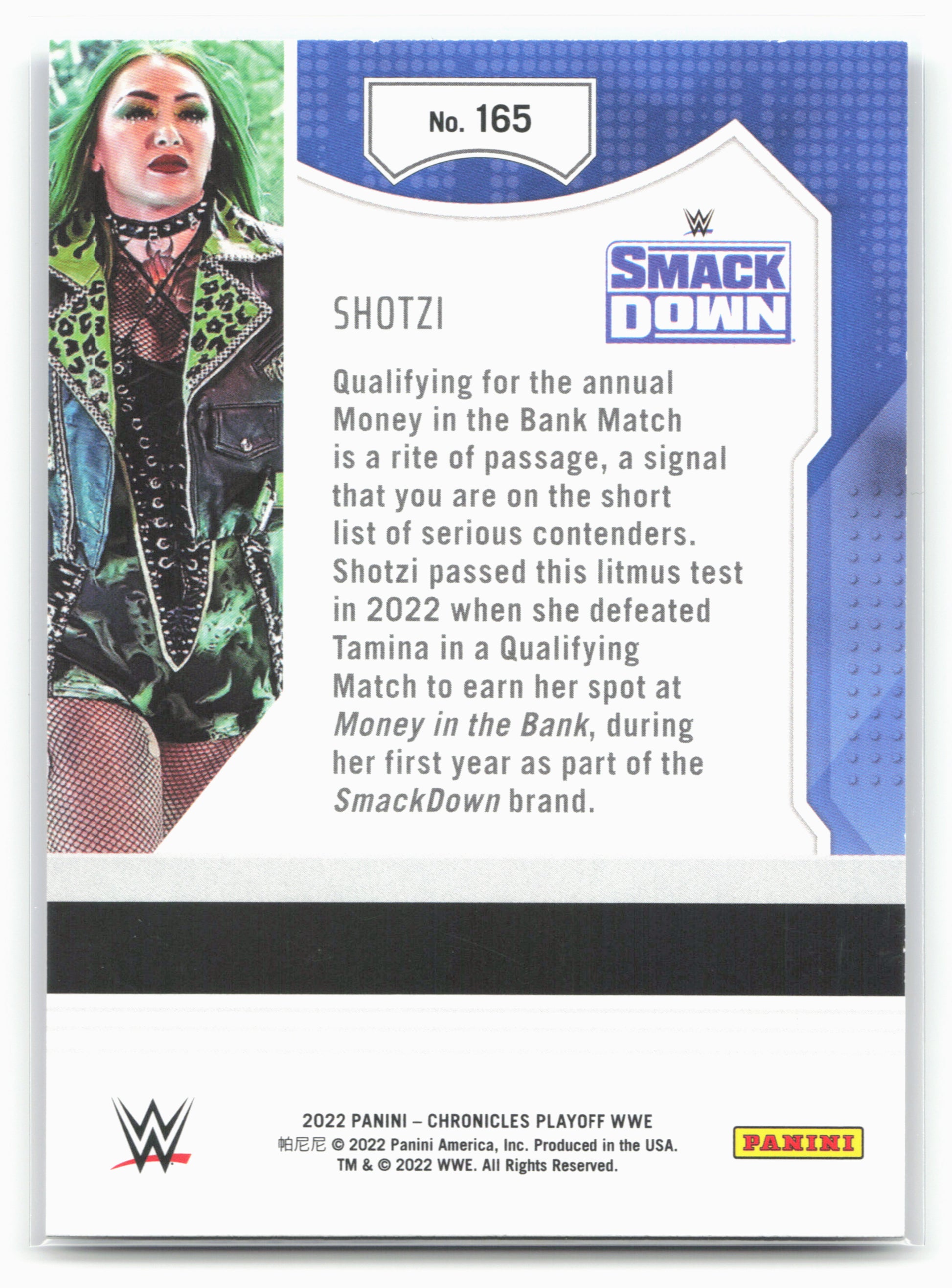 2022 Panini Chronicles WWE #165 Shotzi
