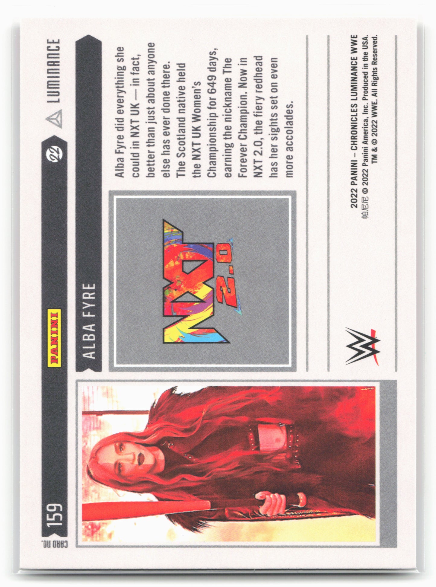 2022 Panini Chronicles WWE #159 Alba Fyre