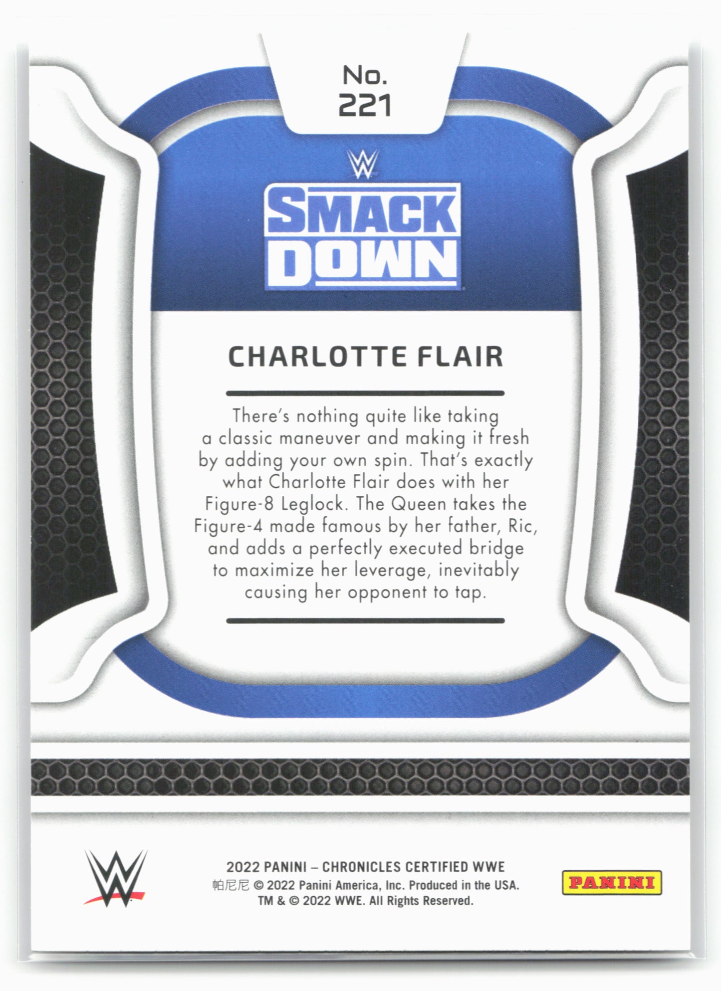 2022 Panini Chronicles WWE #221 Charlotte Flair
