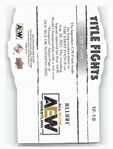 2022 Upper Deck Allure AEW #TF-19 CM Punk Title Fights