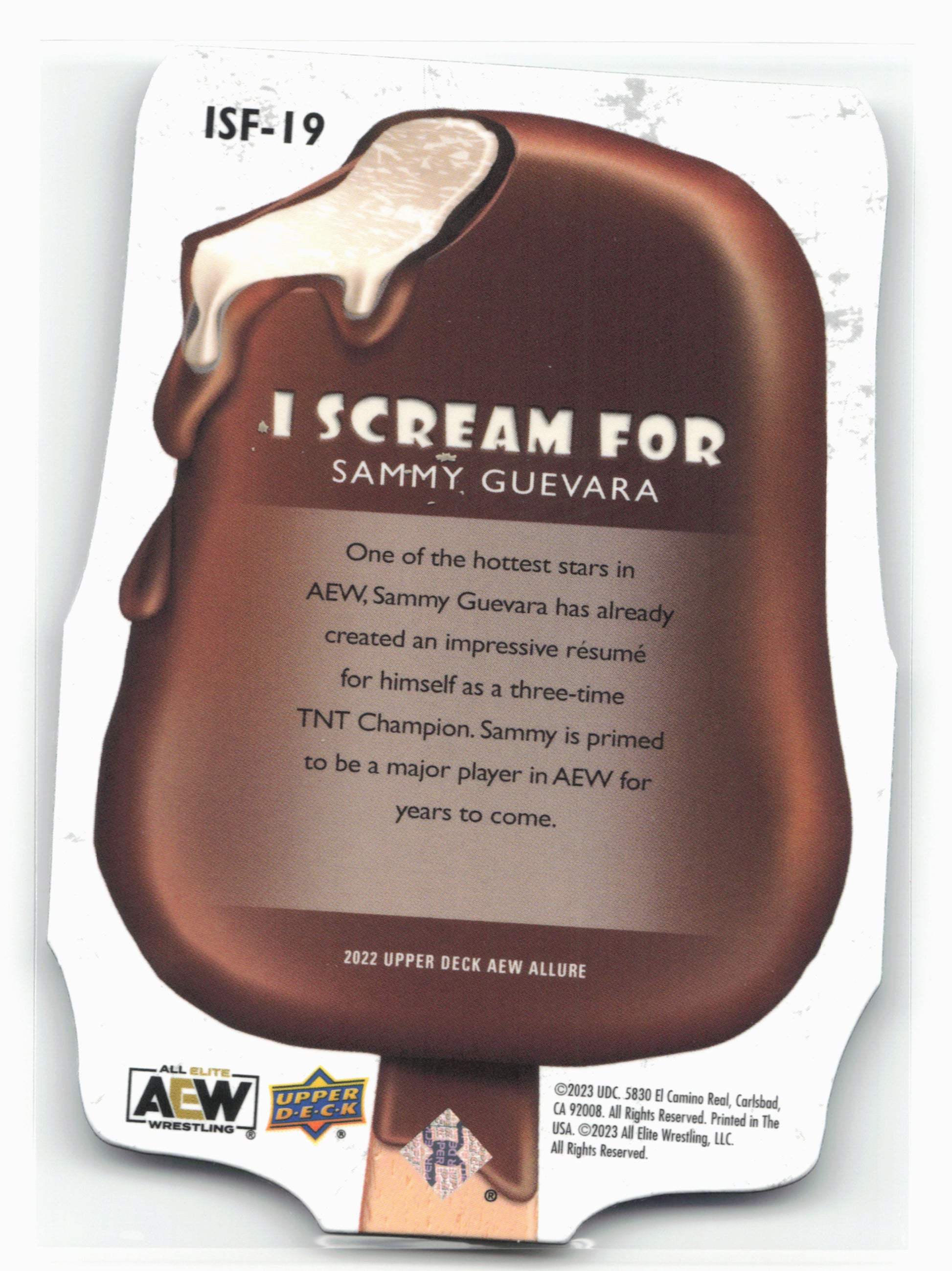 2022 Upper Deck Allure AEW #ISF-19 Sammy Guevara I Scream For
