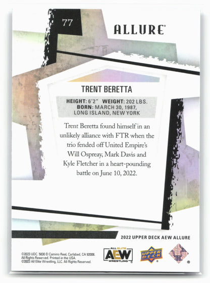 2022 Upper Deck Allure AEW #77 Trent Beretta