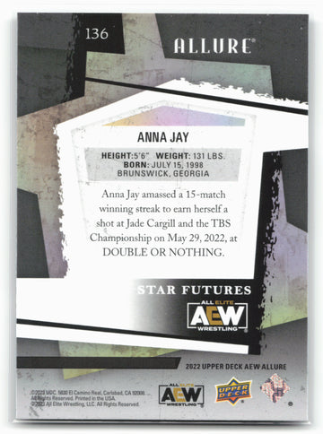 2022 Upper Deck Allure AEW #136 Anna Jay