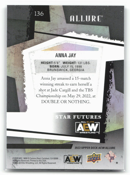 2022 Upper Deck Allure AEW #136 Anna Jay