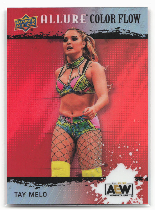 2022 Upper Deck Allure AEW #R-28 Tay Melo Color Flow Red-Orange