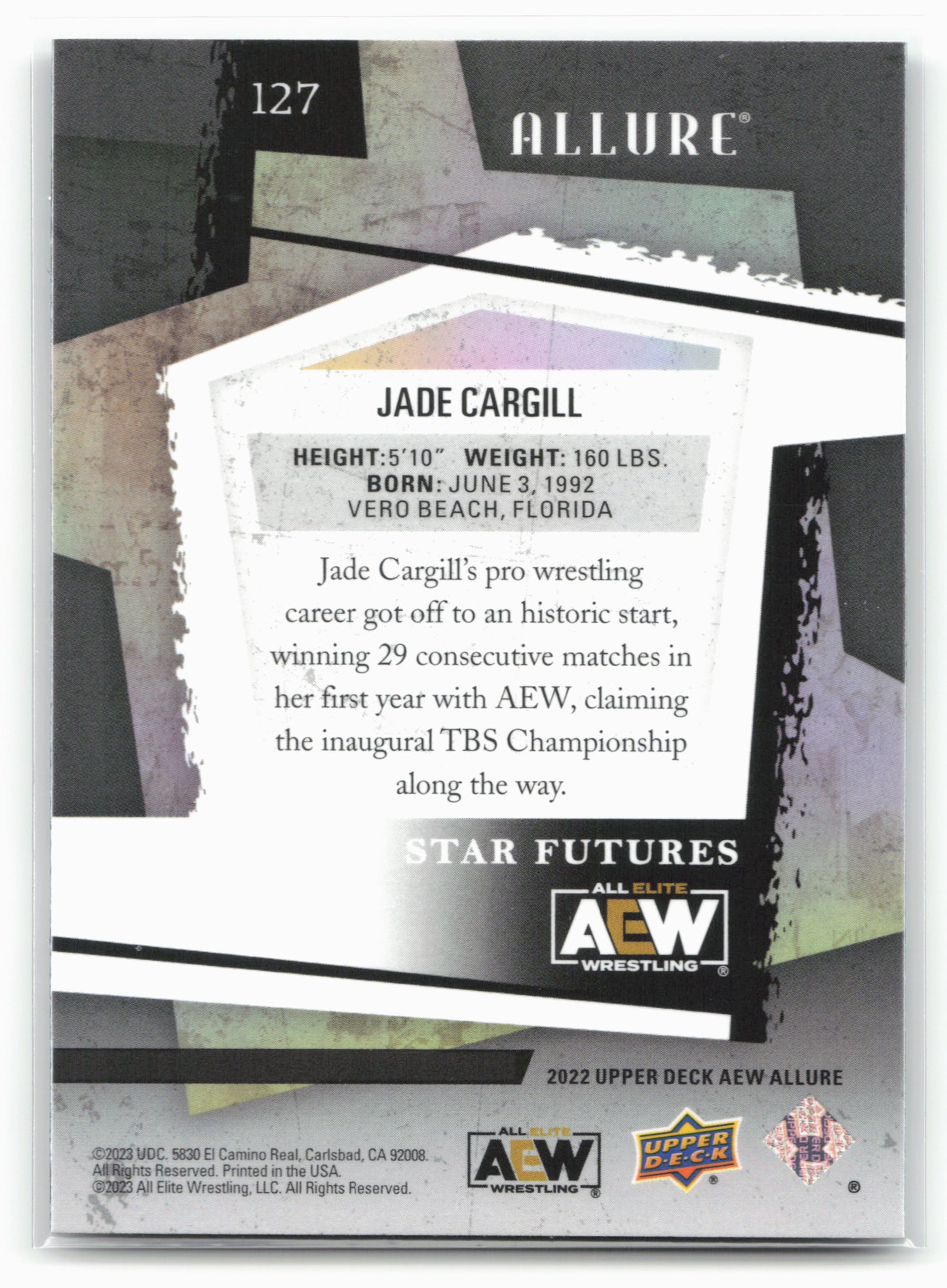 2022 Upper Deck Allure AEW #127 Jade Cargill