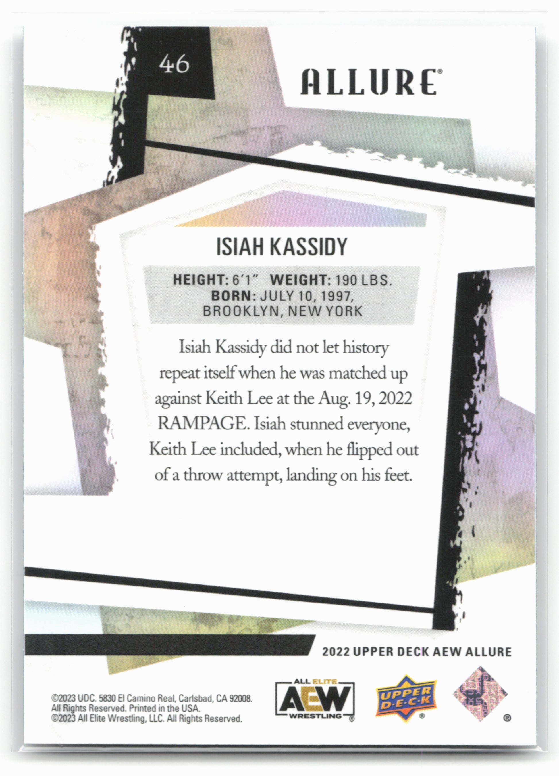 2022 Upper Deck Allure AEW #46 Isiah Kassidy