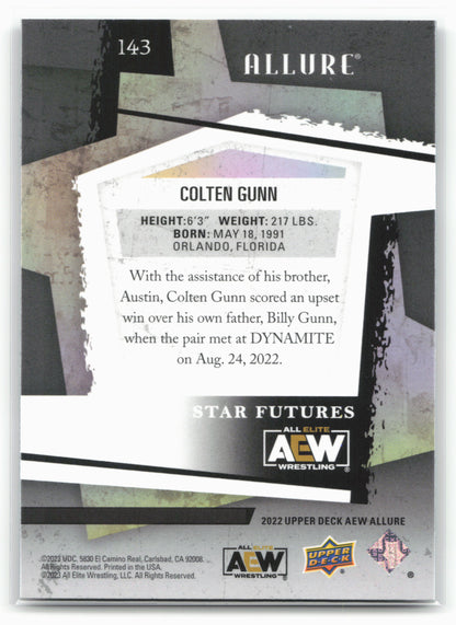 2022 Upper Deck Allure AEW #143 Colten Gunn