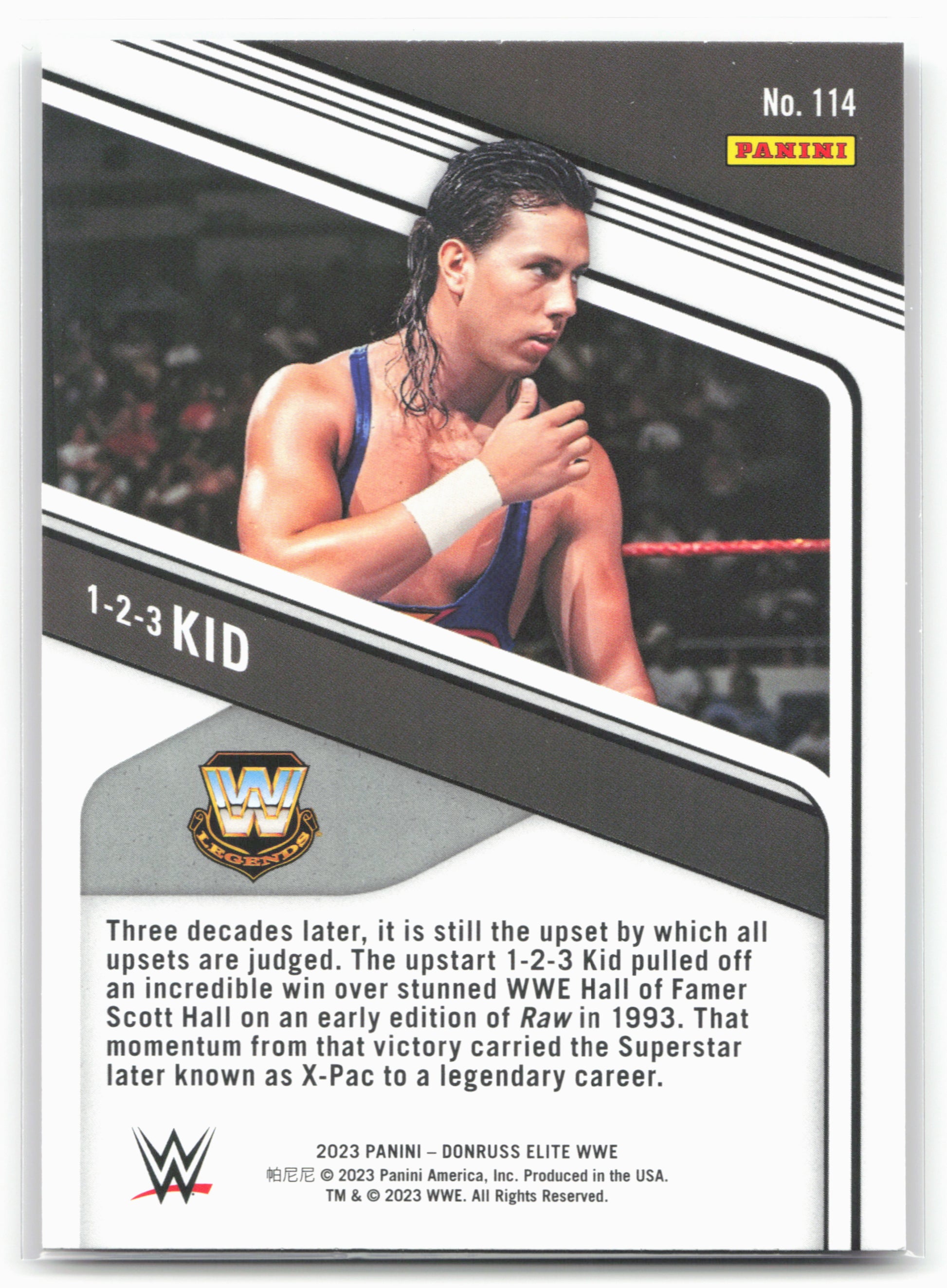 2023 Donruss Elite WWE #114 1-2-3 Kid Pink