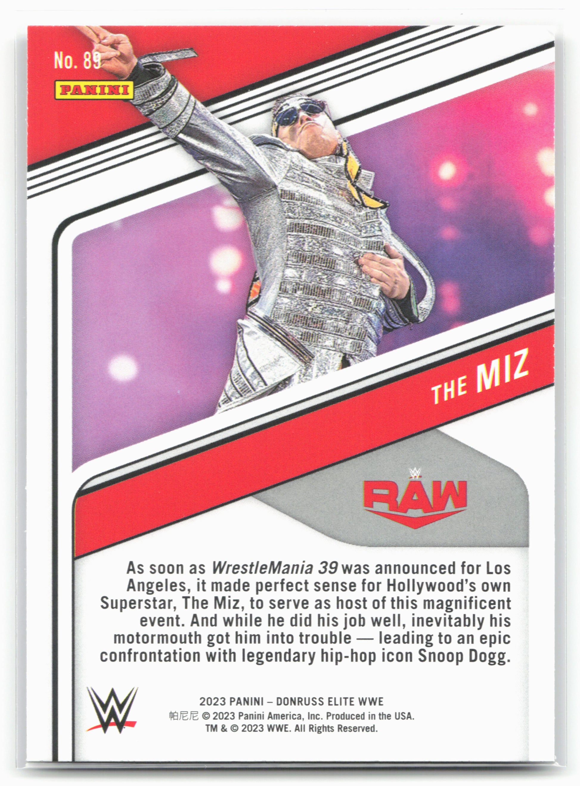 2023 Donruss Elite WWE #89 The Miz 16259