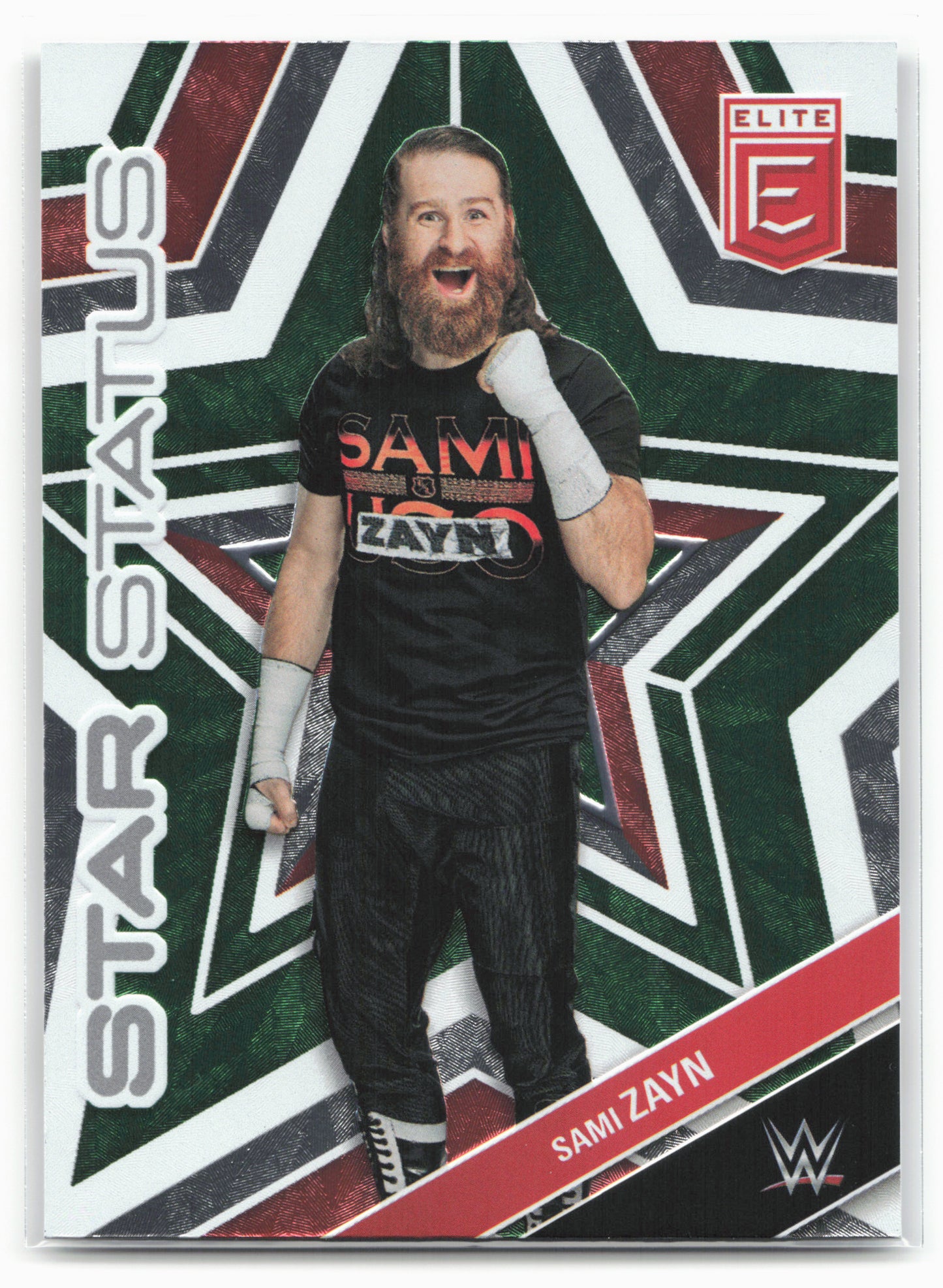 2023 Donruss Elite WWE #14 Sami Zayn Star Status Green
