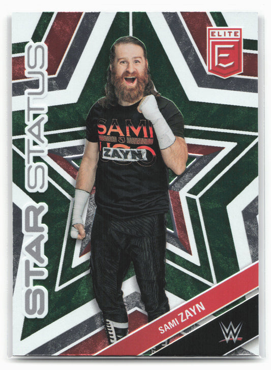 2023 Donruss Elite WWE #14 Sami Zayn Star Status Green