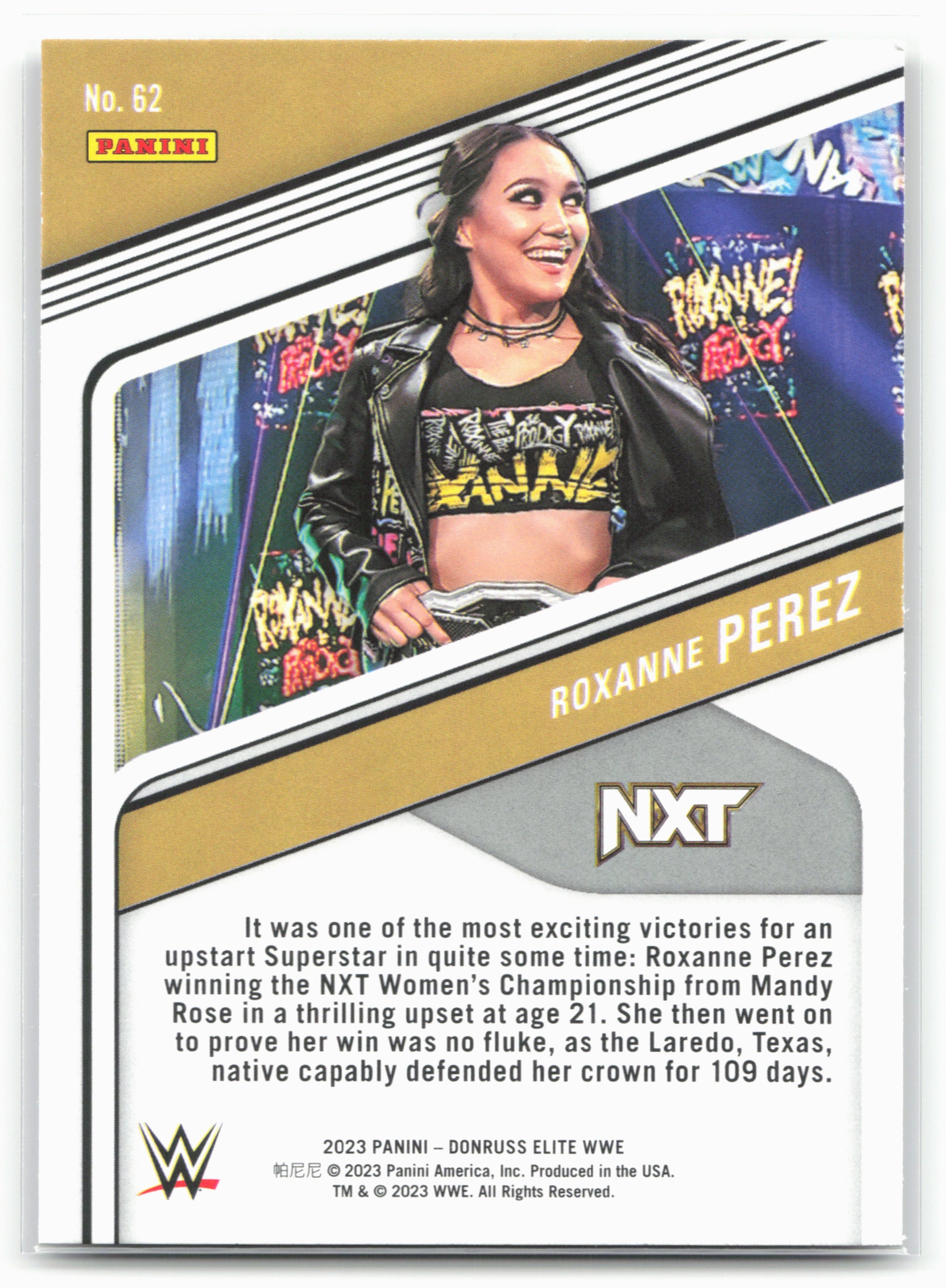 2023 Donruss Elite WWE #62 Roxanne Perez 16262