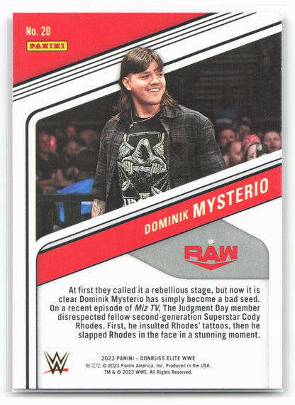 2023 Donruss Elite WWE #20 "Dirty" Dominik Mysterio 16263