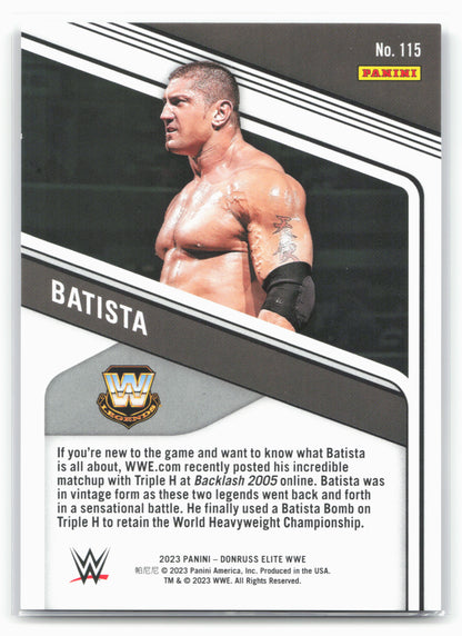 2023 Donruss Elite WWE #115 Batista Status Explosion