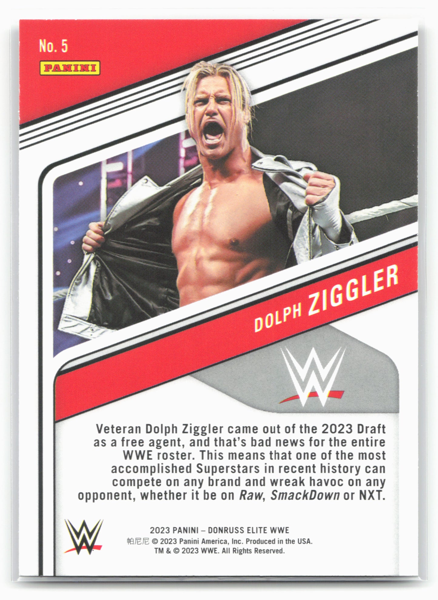 2023 Donruss Elite WWE #5 Dolph Ziggler