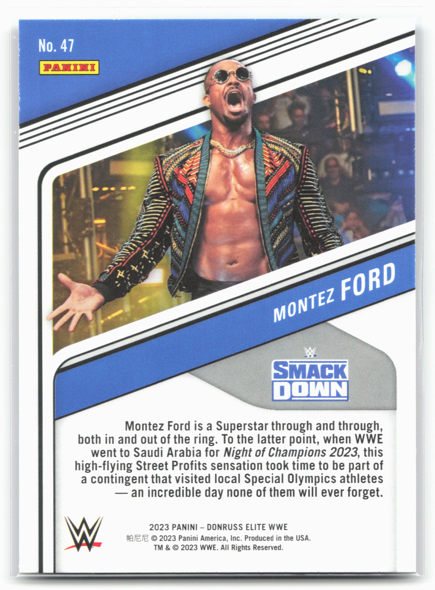 2023 Donruss Elite WWE #47 Montez Ford
