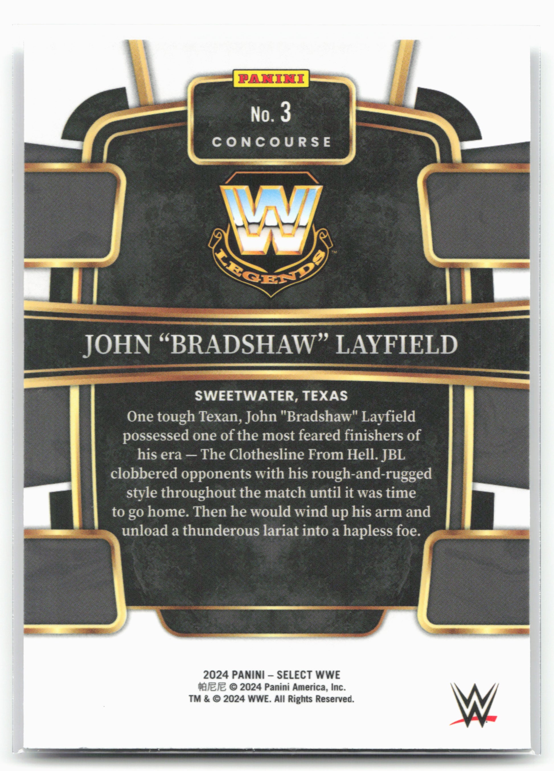 2024 Panini Select WWE #3 John "Bradshaw" Layfield 16269