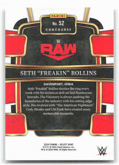 2024 Panini Select WWE #52 Seth “Freakin” Rollins 16272