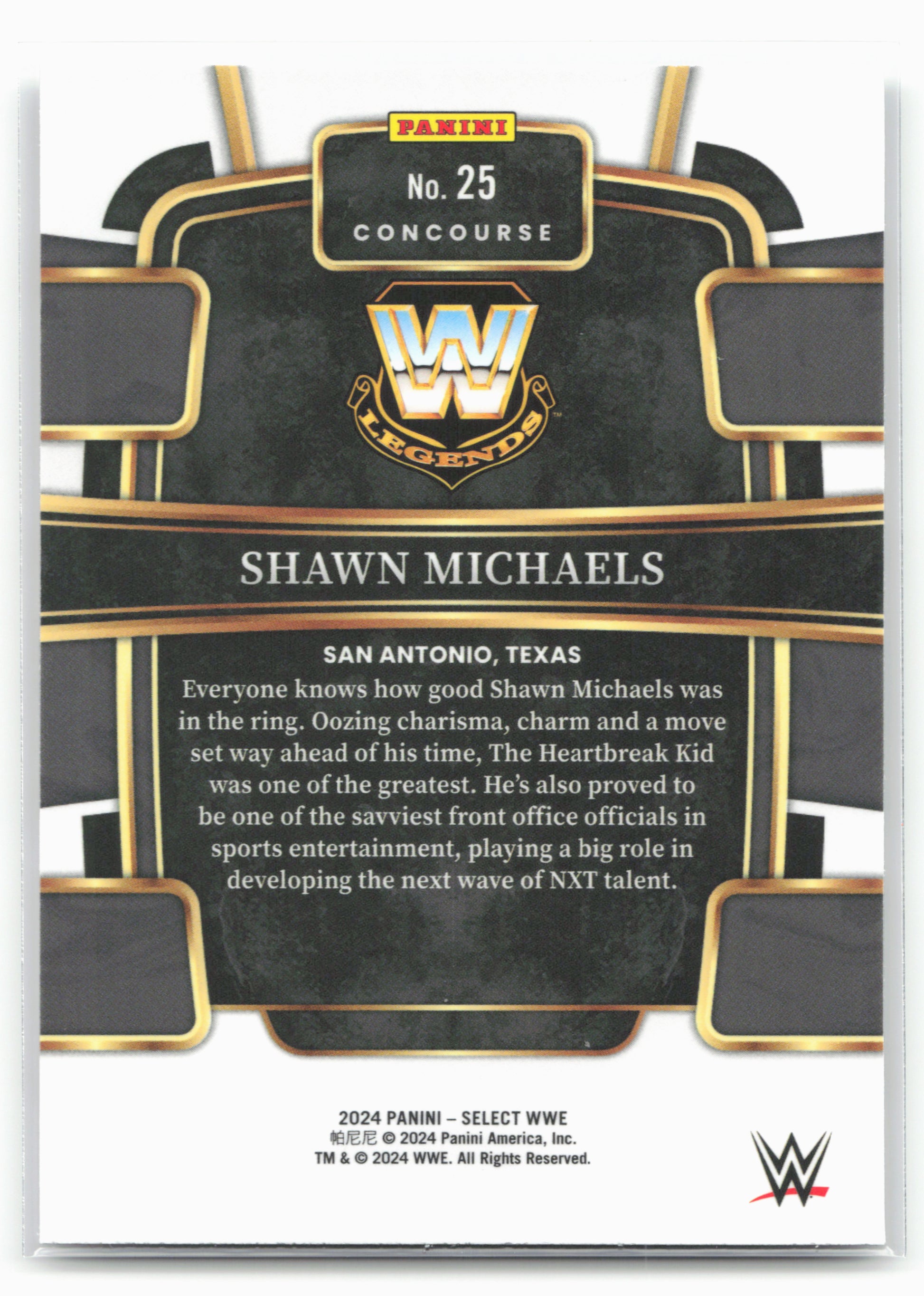 2024 Panini Select WWE #25 Shawn Michaels 16277