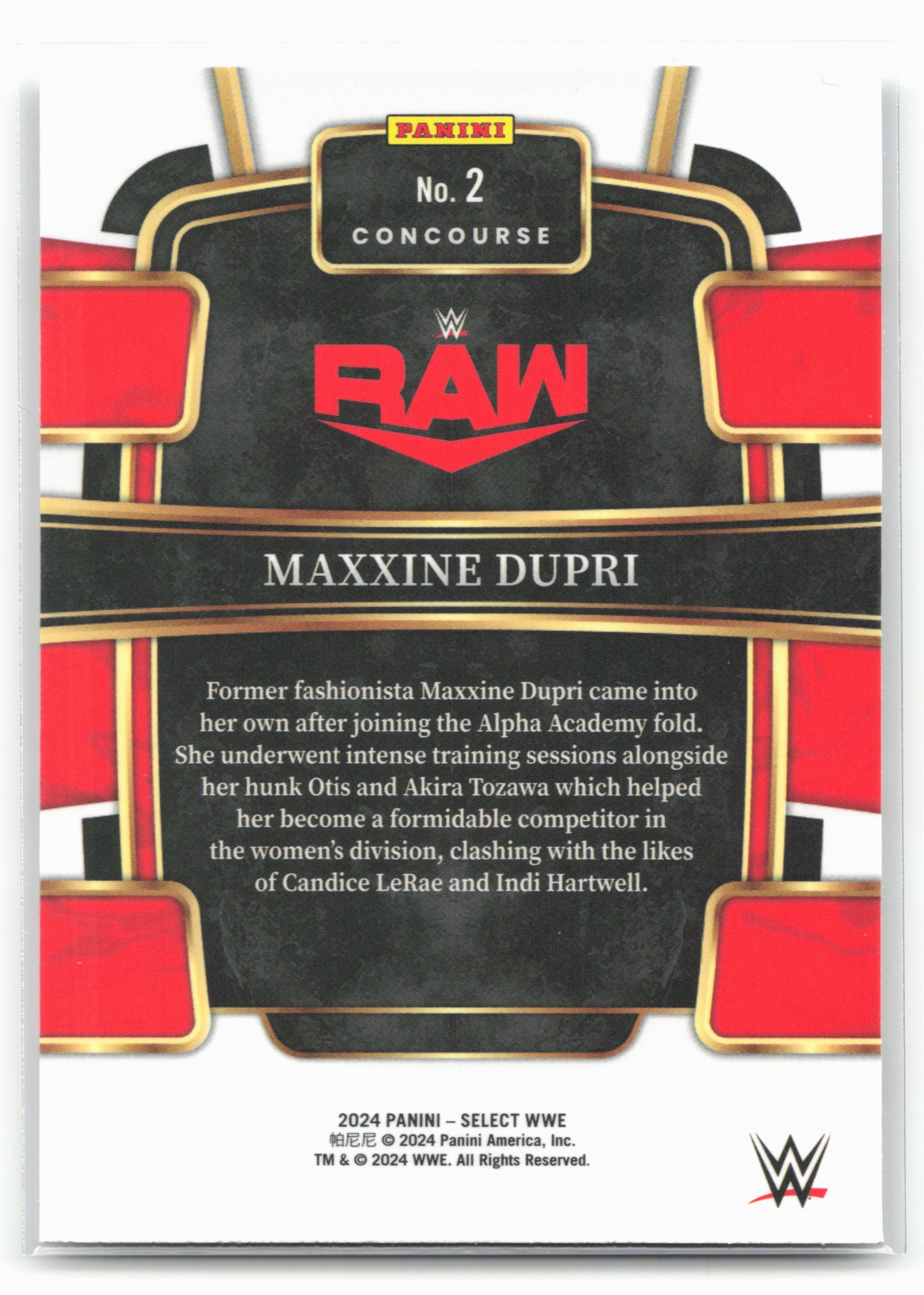 2024 Panini Select WWE #2 Maxxine Dupri 16287
