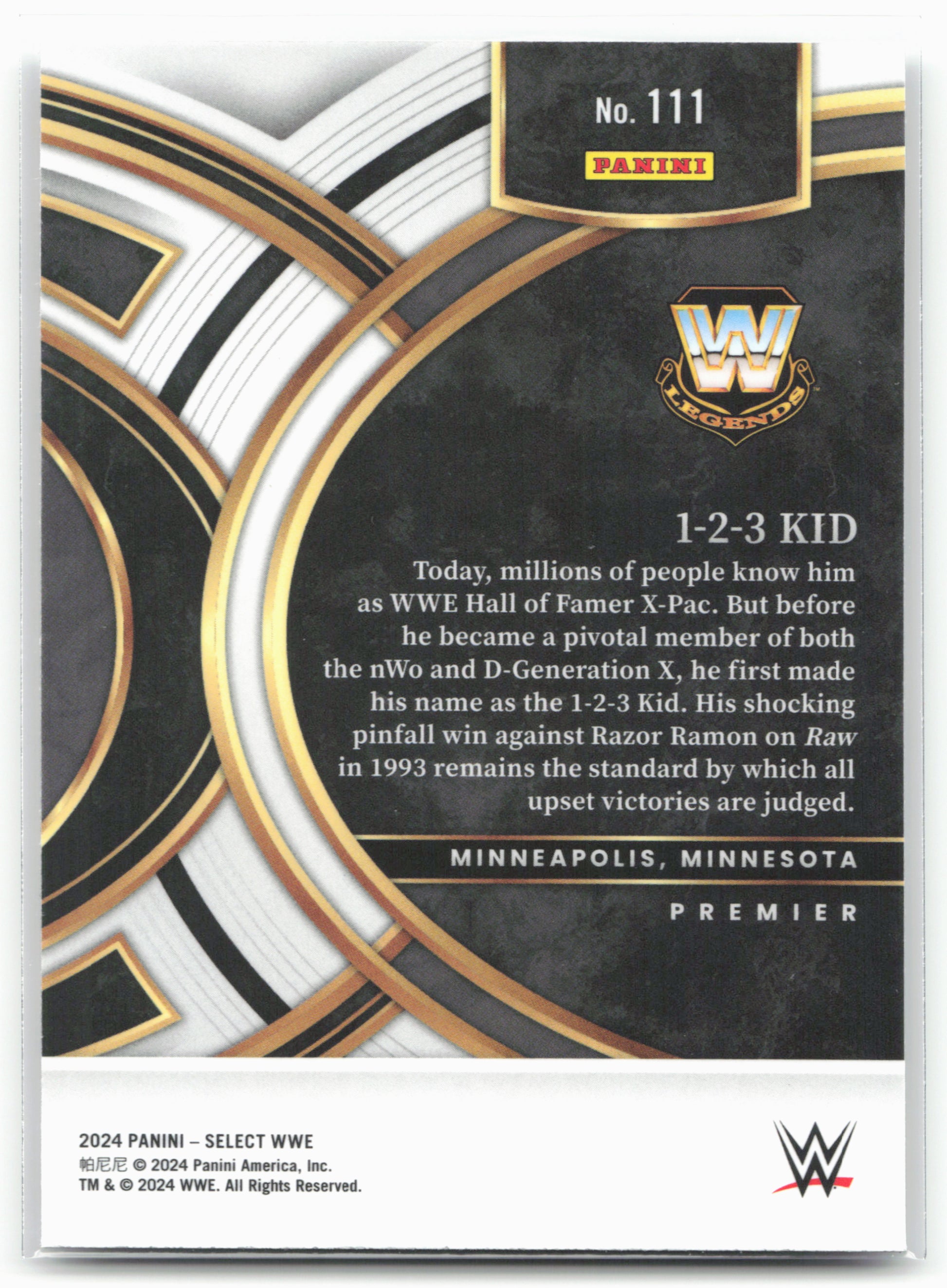 2024 Panini Select WWE #111 1-2-3 Kid 16288