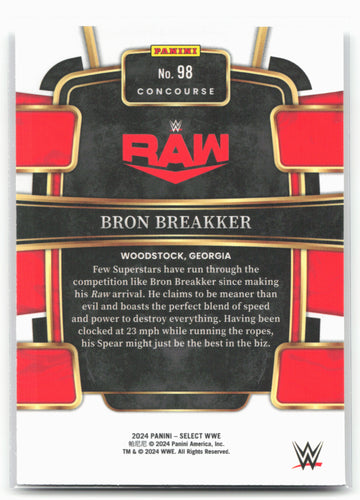 2024 Panini Select WWE #98 Bron Breakker 16290