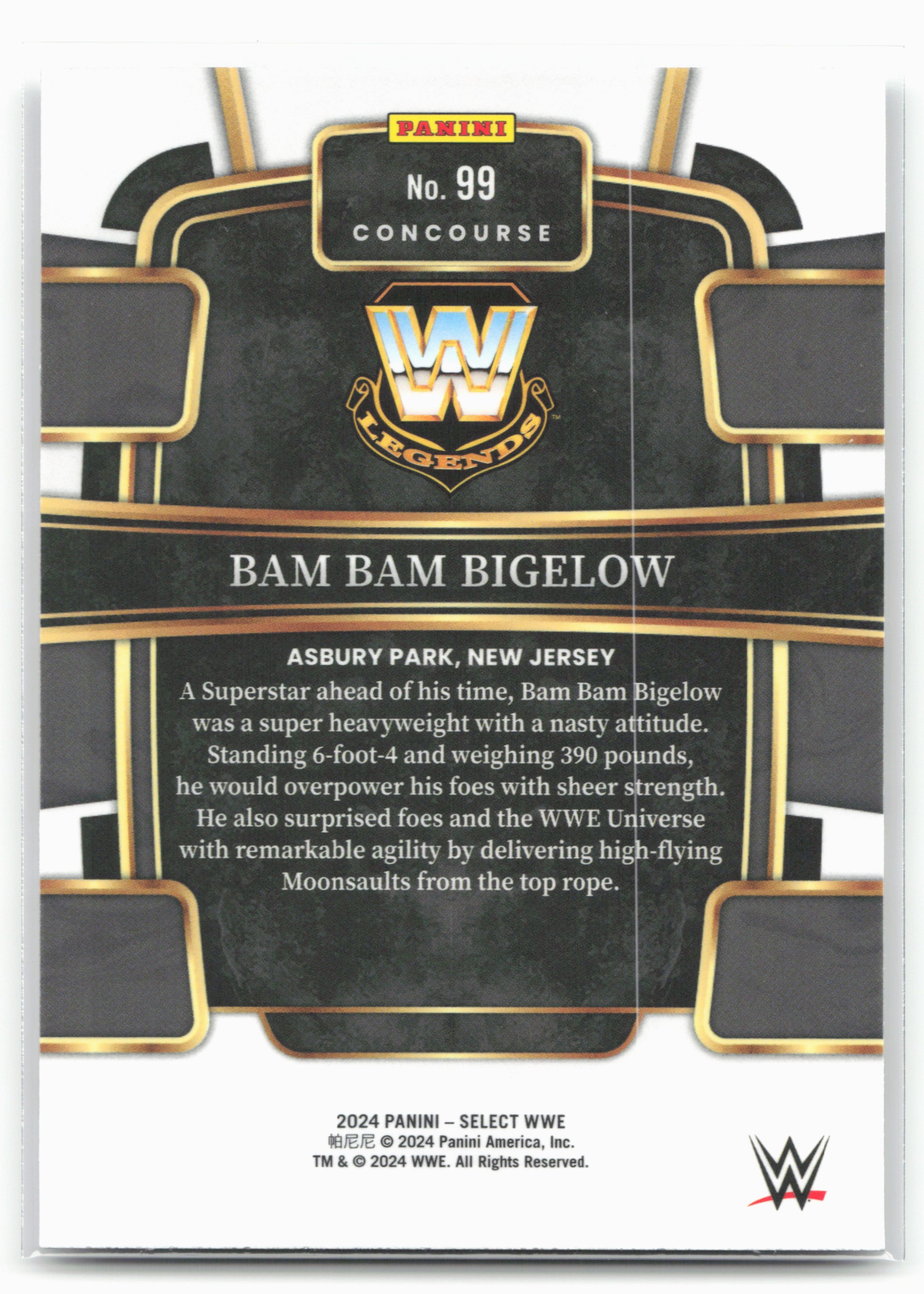 2024 Panini Select WWE #99 Bam Bam Bigelow 16292