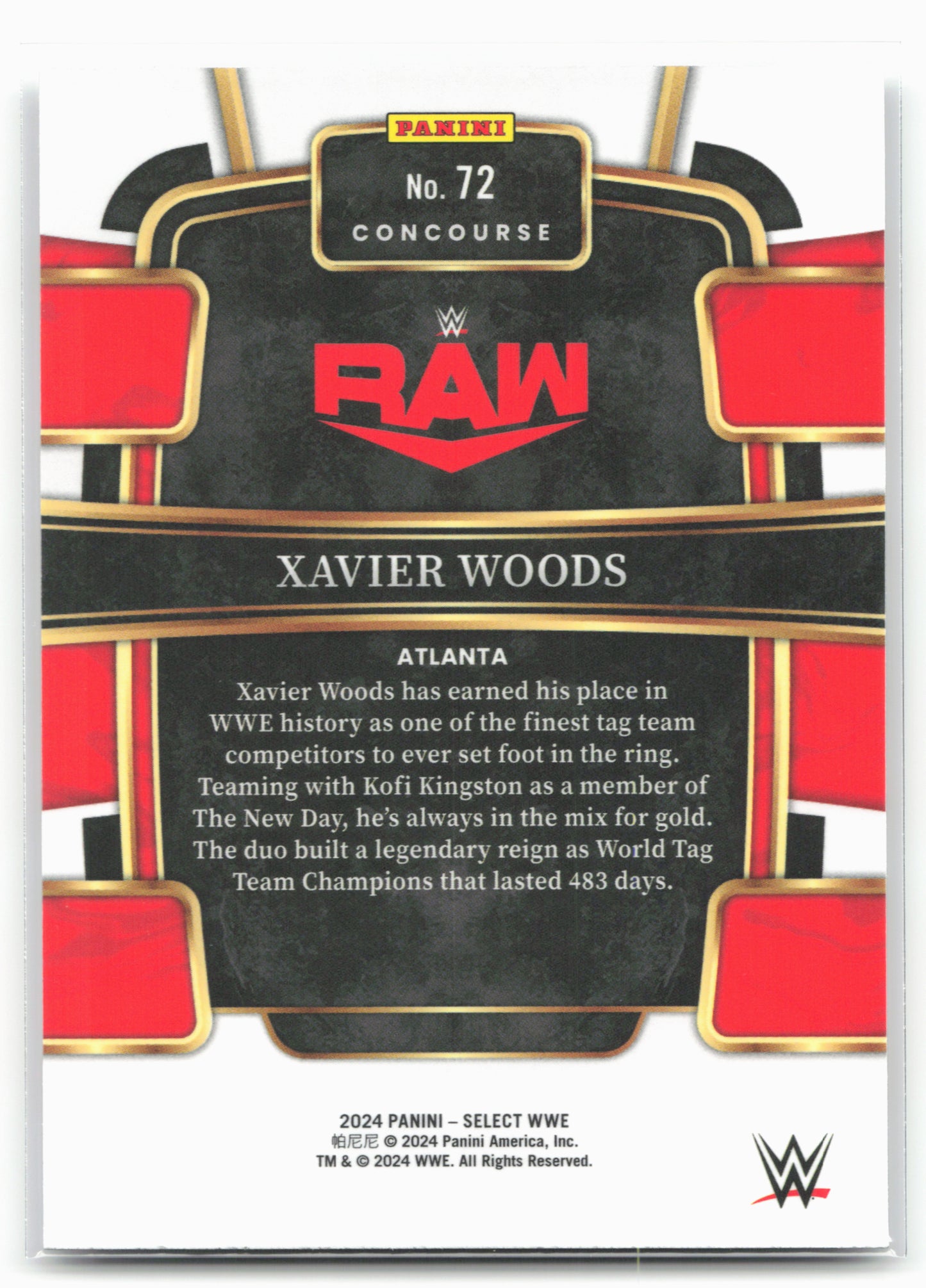 2024 Panini Select WWE #72 Xavier Woods 16293