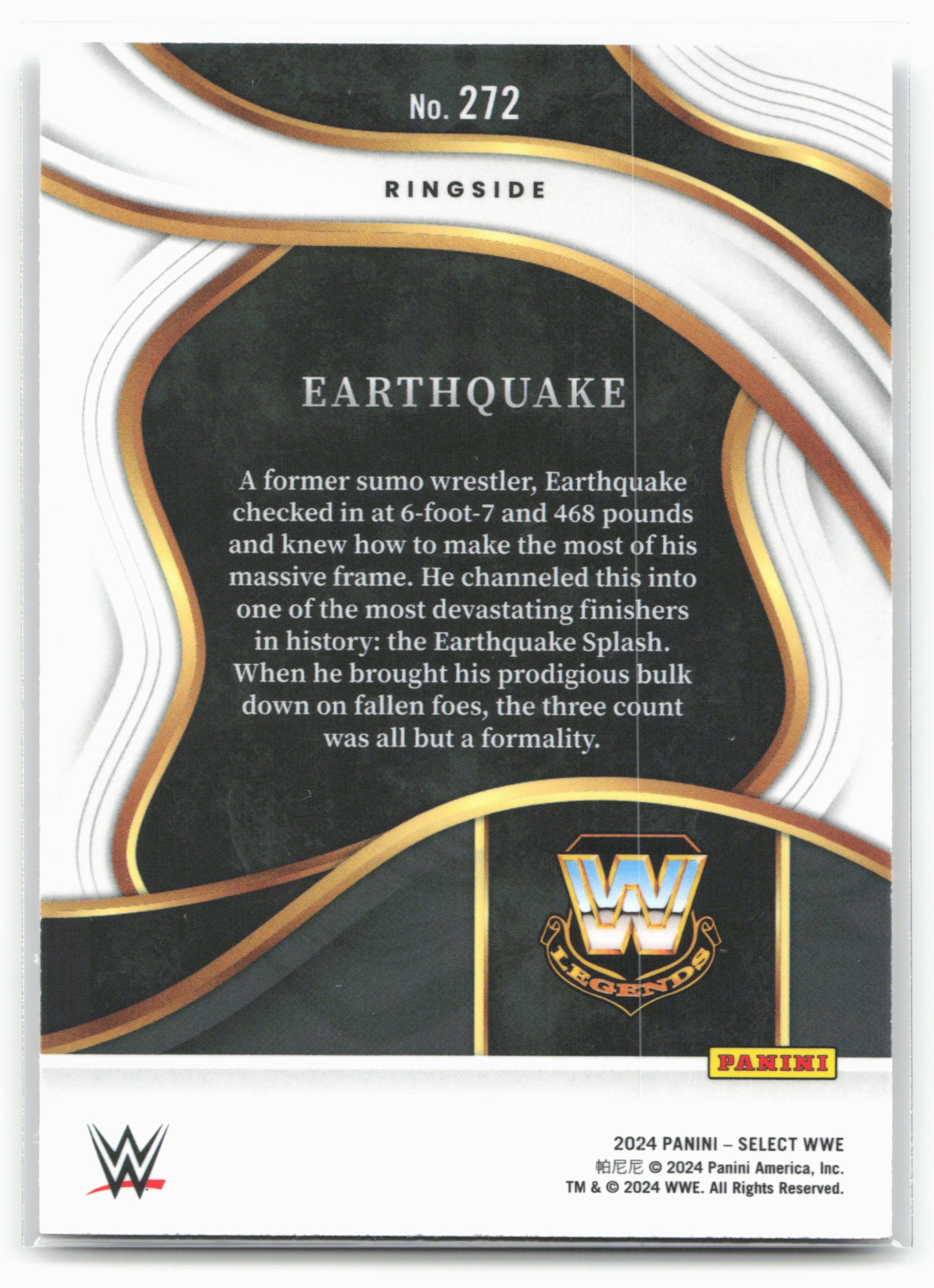 2024 Panini Select WWE #272 Earthquake 16294