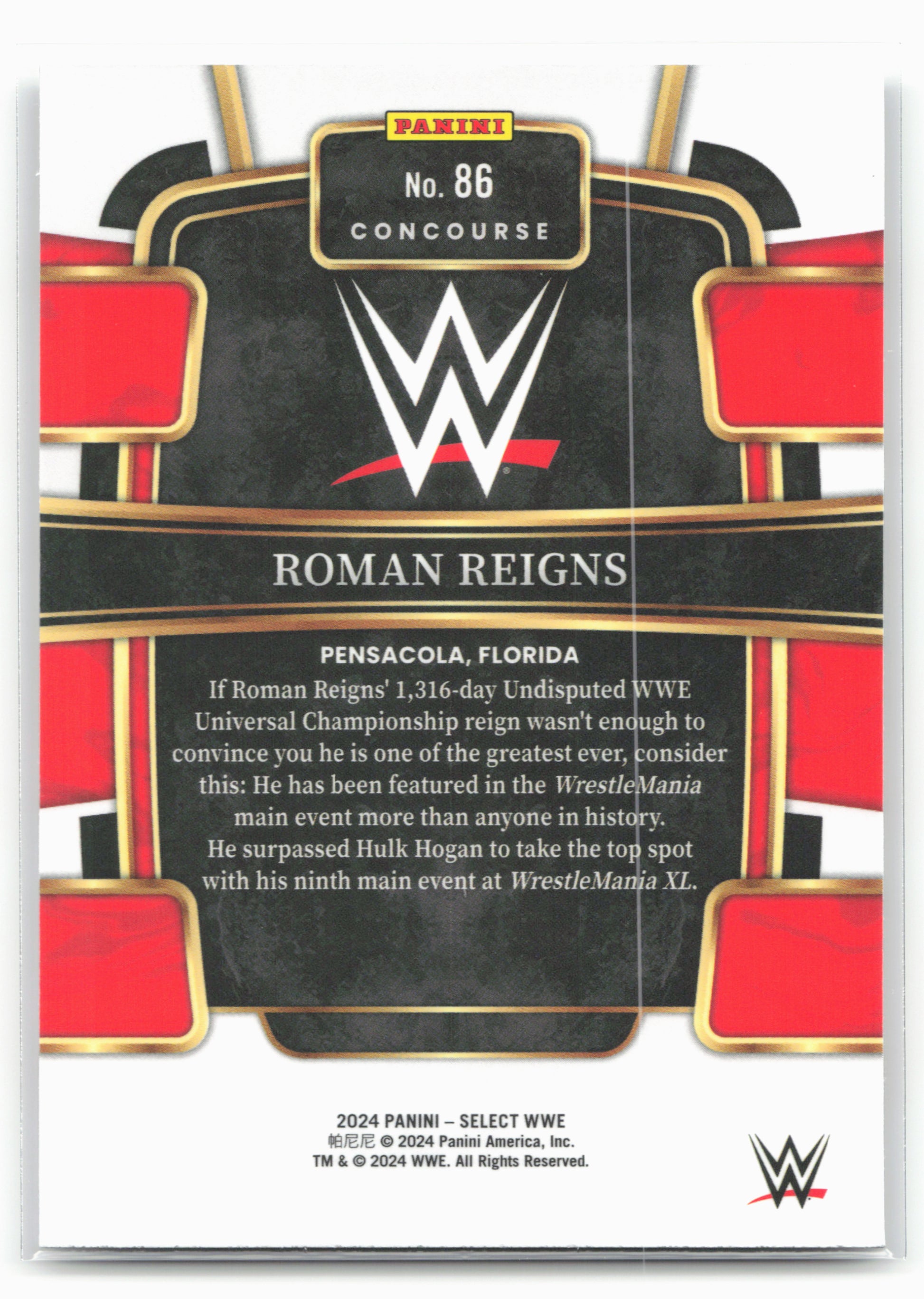 2024 Panini Select WWE #86 Roman Reigns 16295