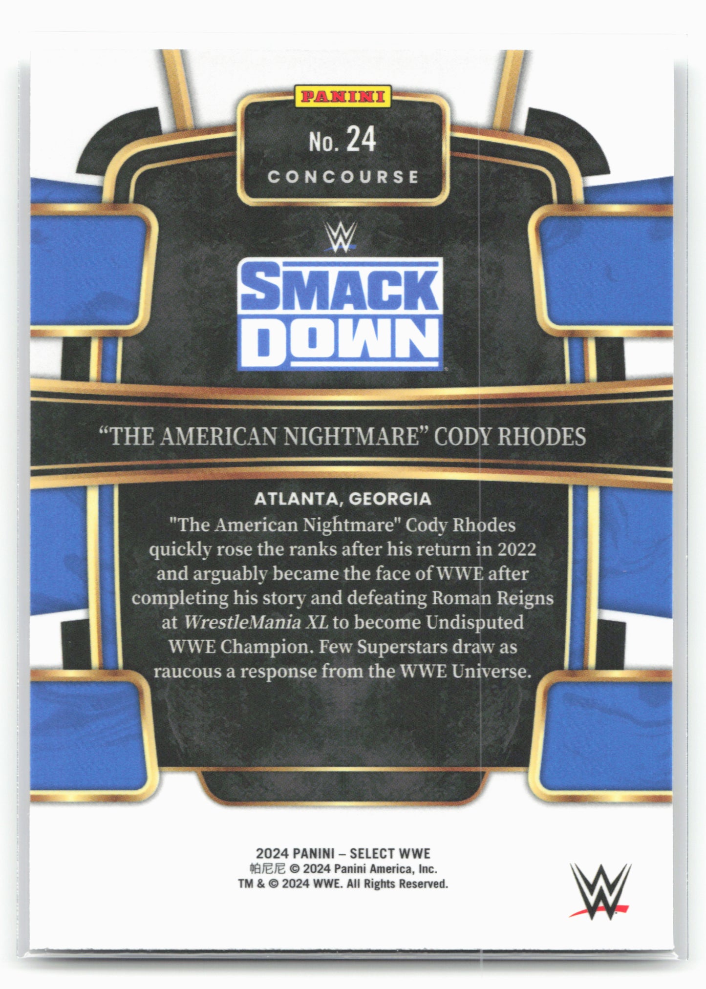 2024 Panini Select WWE #24 "The American Nightmare" Cody Rhodes 16296