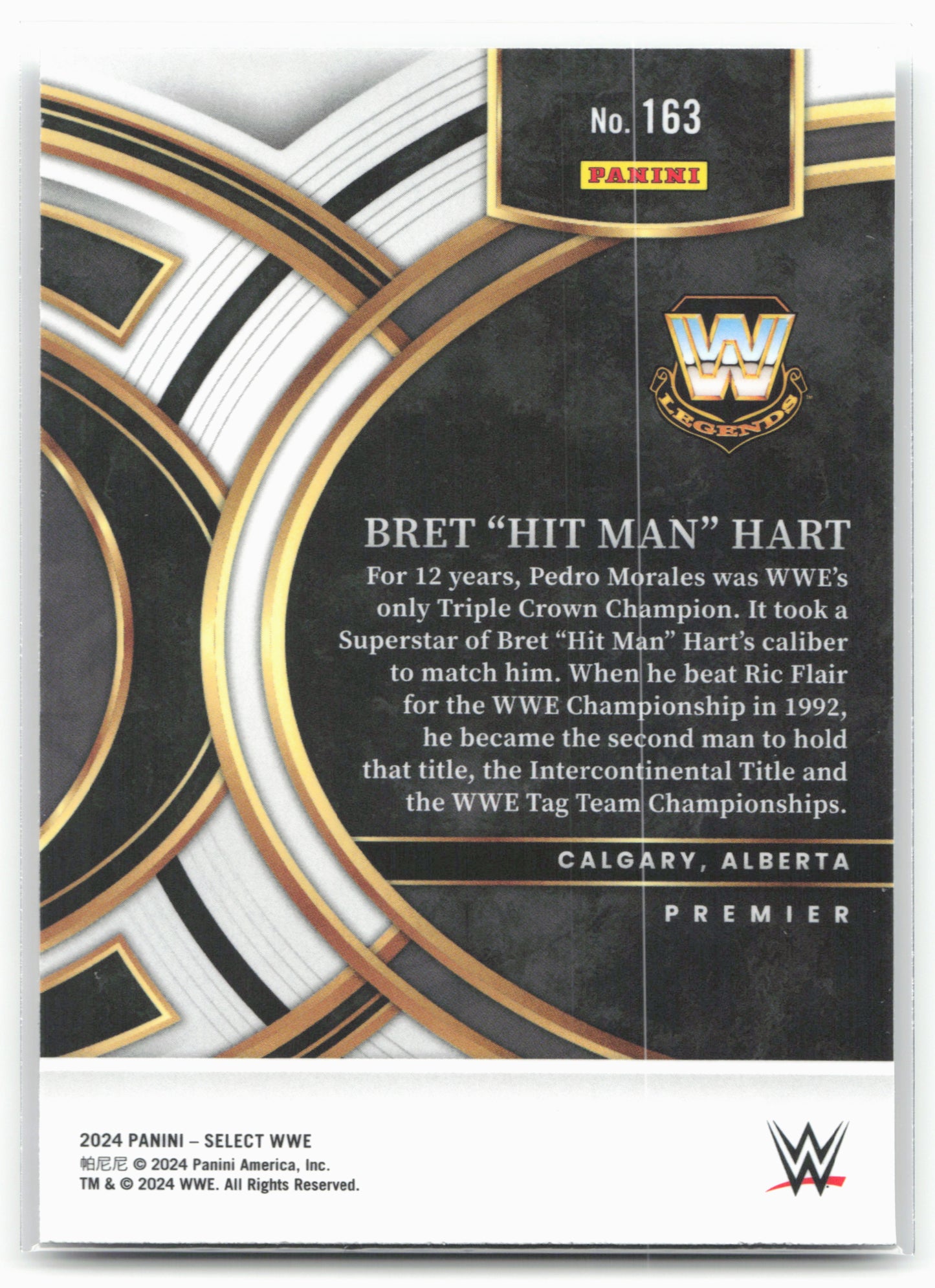 2024 Panini Select WWE #163 Bret "Hit Man" Hart 16297