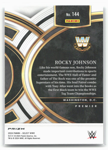 2024 Panini Select WWE #144 Rocky Johnson Silver Prizms 16305