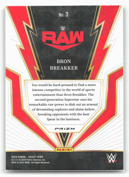 2024 Panini Select WWE #3 Bron Breakker Turbo Charged 16308