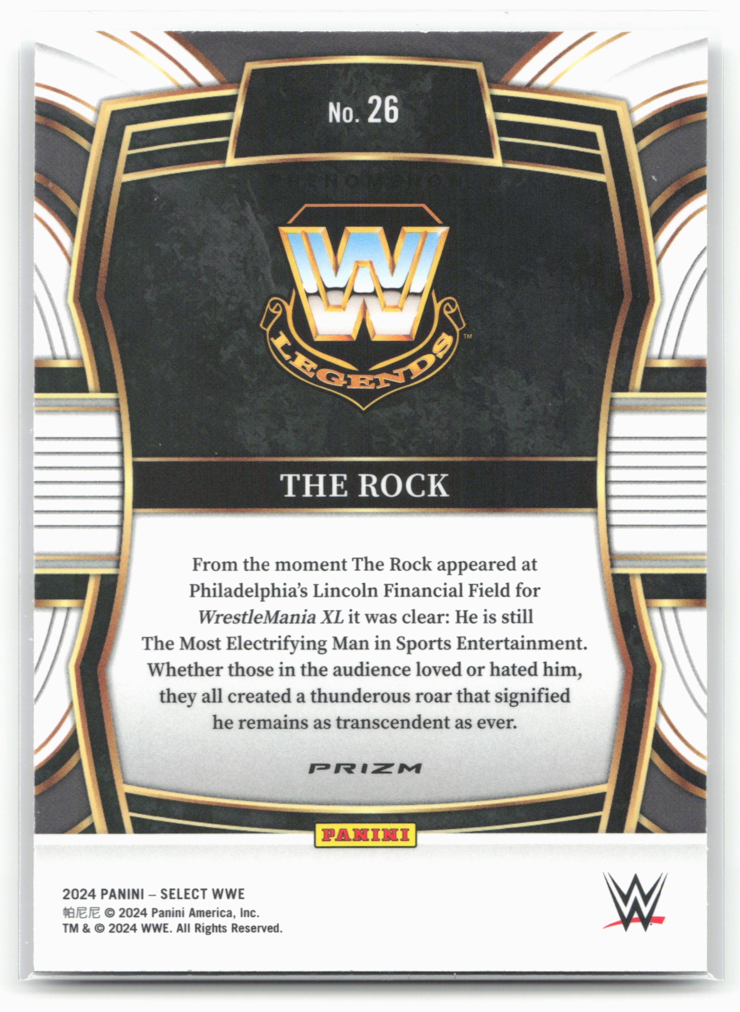 2024 Panini Select WWE #26 The Rock Phenomenon 16310