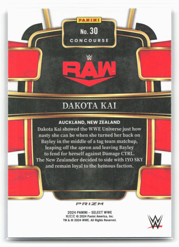 2024 Panini Select WWE #30 Dakota Kai Tri-Color Prizms 16316