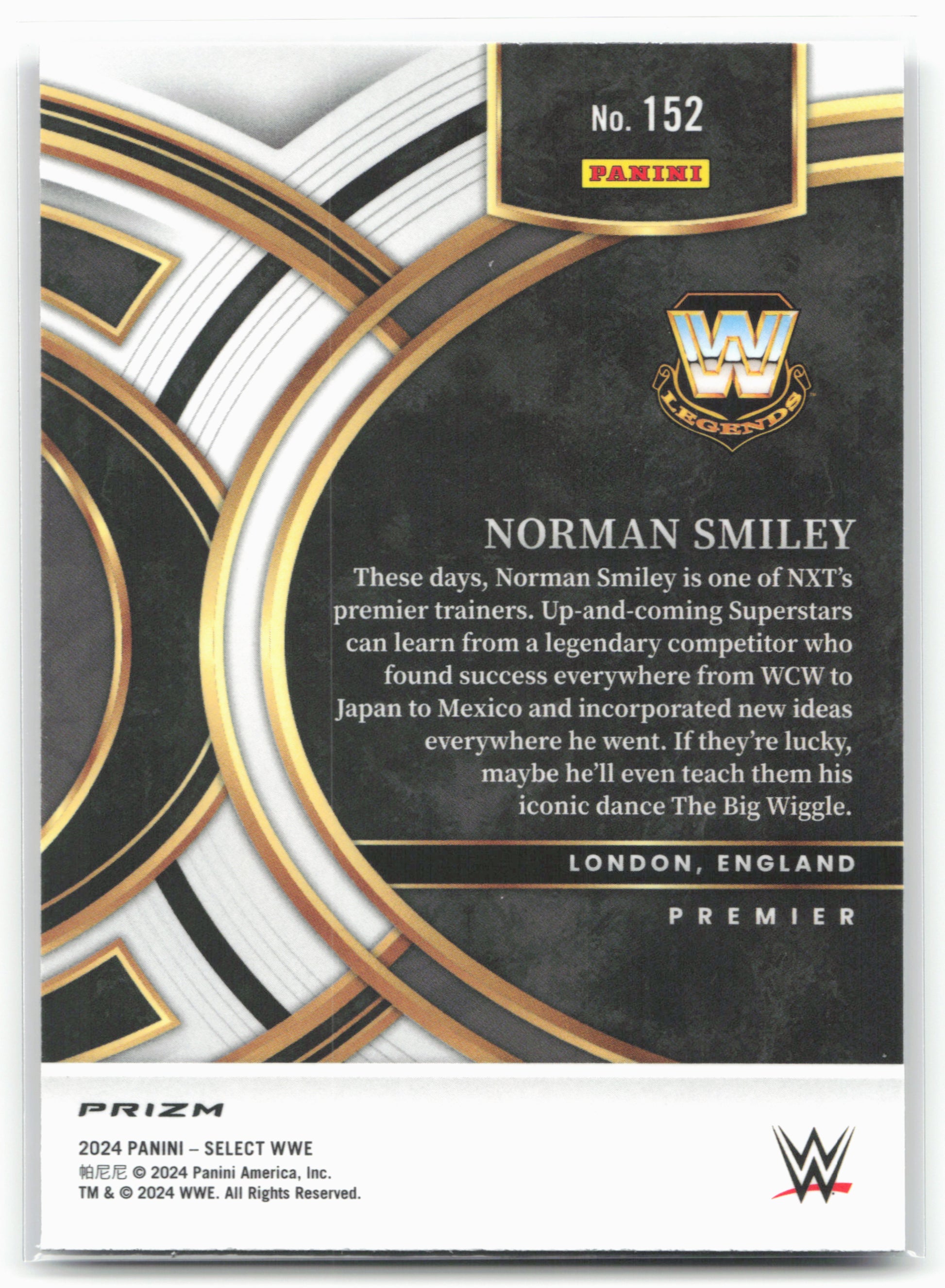2024 Panini Select WWE #152 Norman Smiley Tri-Color Prizms 16319