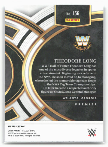 2024 Panini Select WWE #156 Theodore Long Silver Prizms 16321