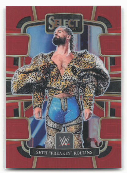 2024 Panini Select WWE #52 Seth “Freakin” Rollins Red Prizms
